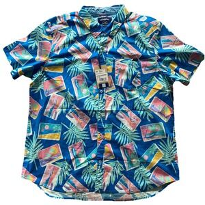 Chubbies Men The Wish You‎ Were Here Friday Shirt Size 2XL Tropical Button Up